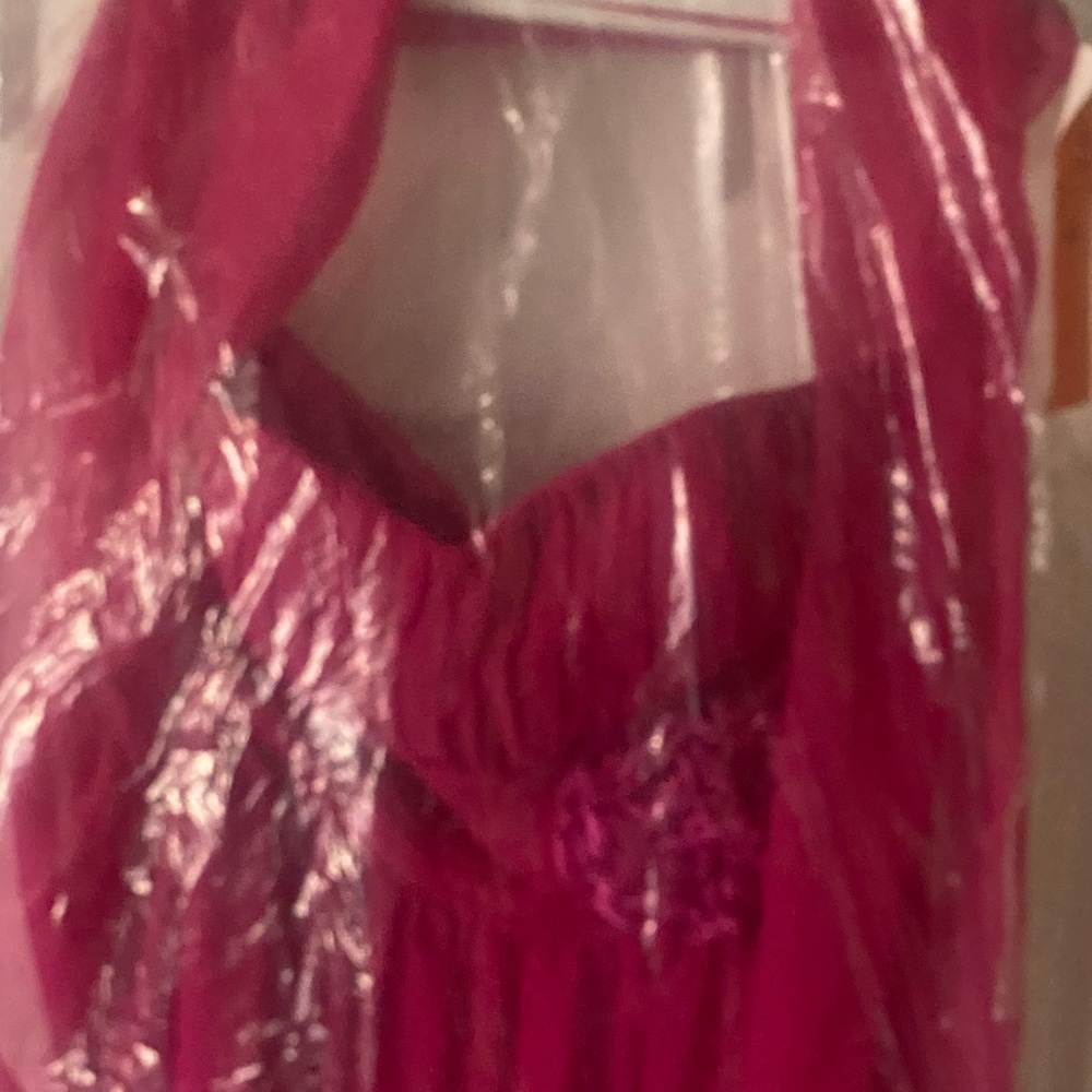 Elegant Pink Strapless Dress